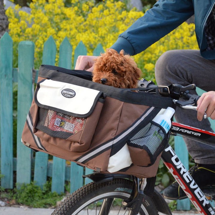 Removable Pet Bicycle Handlebar Front Basket Carrier