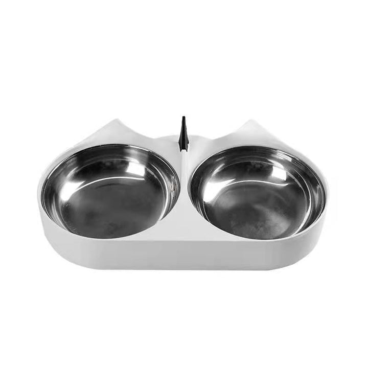 Capsule Style Automatic Pet Feeder With Double Bowl