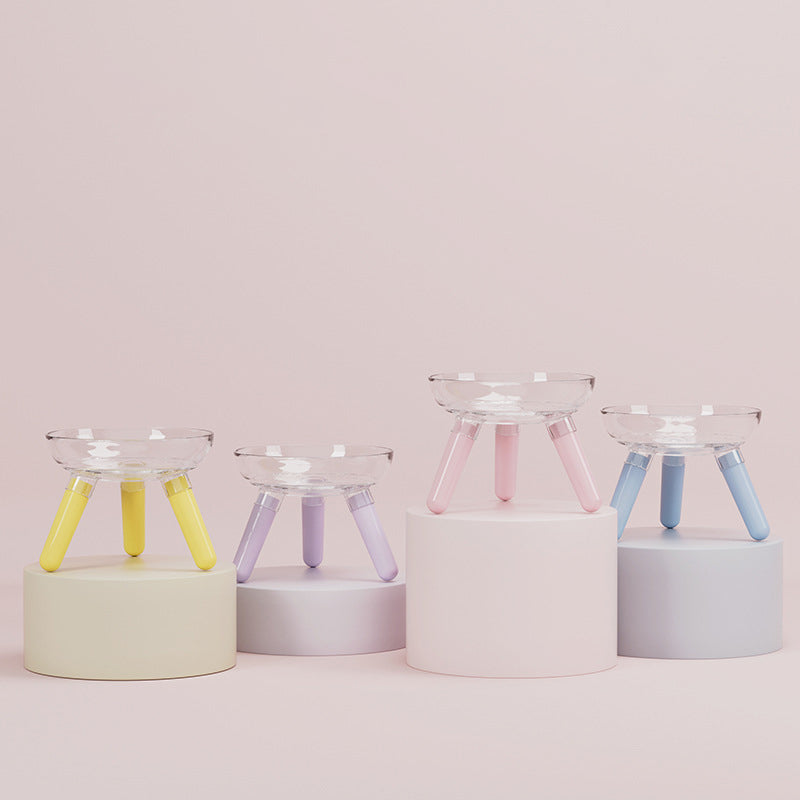 Pet Transparent Anti Knock Feeding Water Bowl