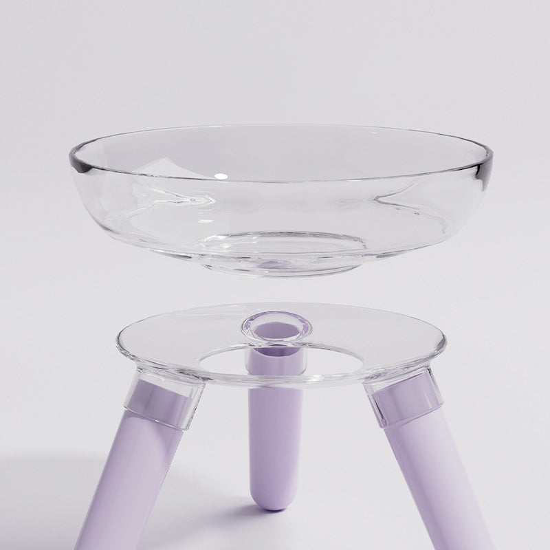 Pet Transparent Anti Knock Feeding Water Bowl