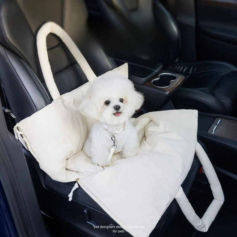 Portable Pet Car Seat Carrier With Safety Leash