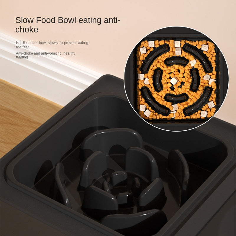 Adjustable Height Stainless Steel Pet Double Bowl Feeding Stand