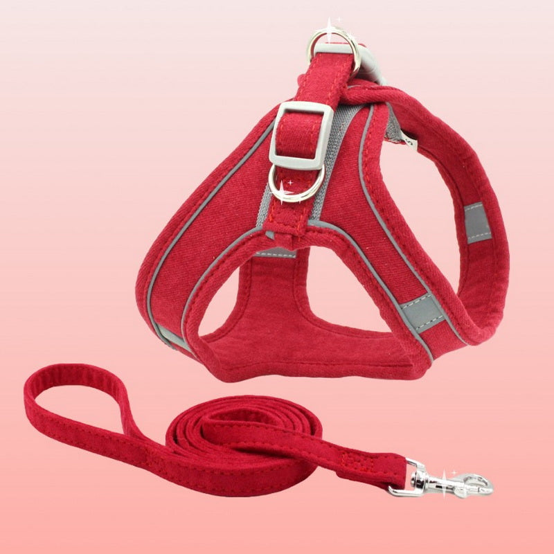 Pet Vest Type Chest Harness With Leash