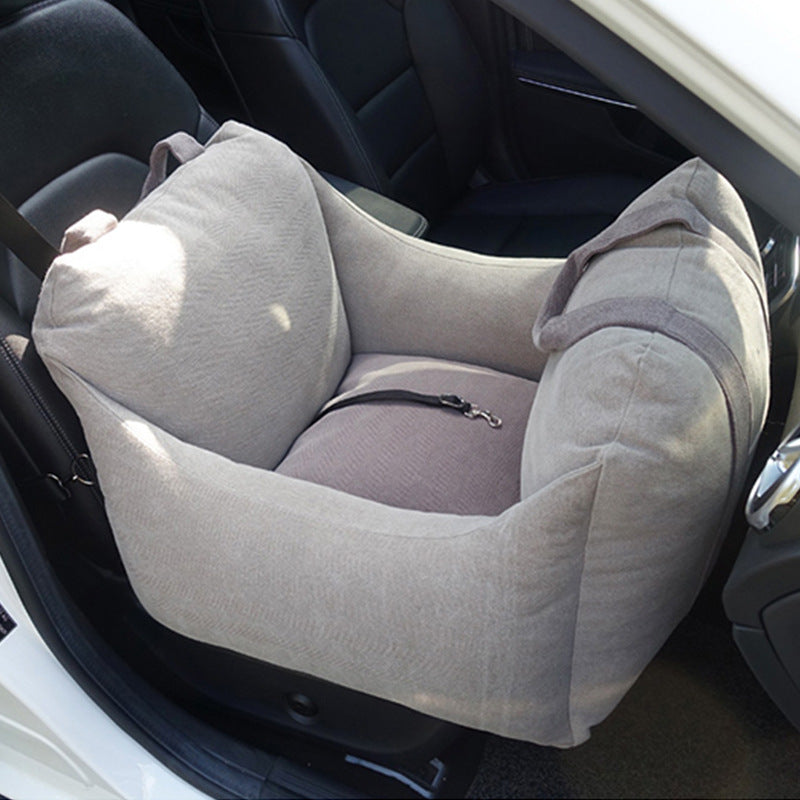 Waterproof Pet Car Seat Carrier Basket With Safety Mesh Bed