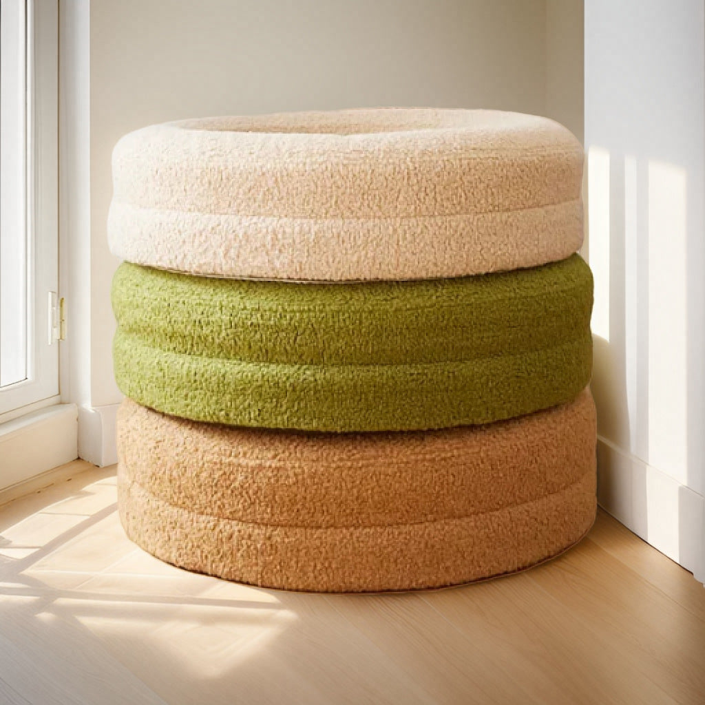 Pet Solid Color Round Leisure Sleeping Bed