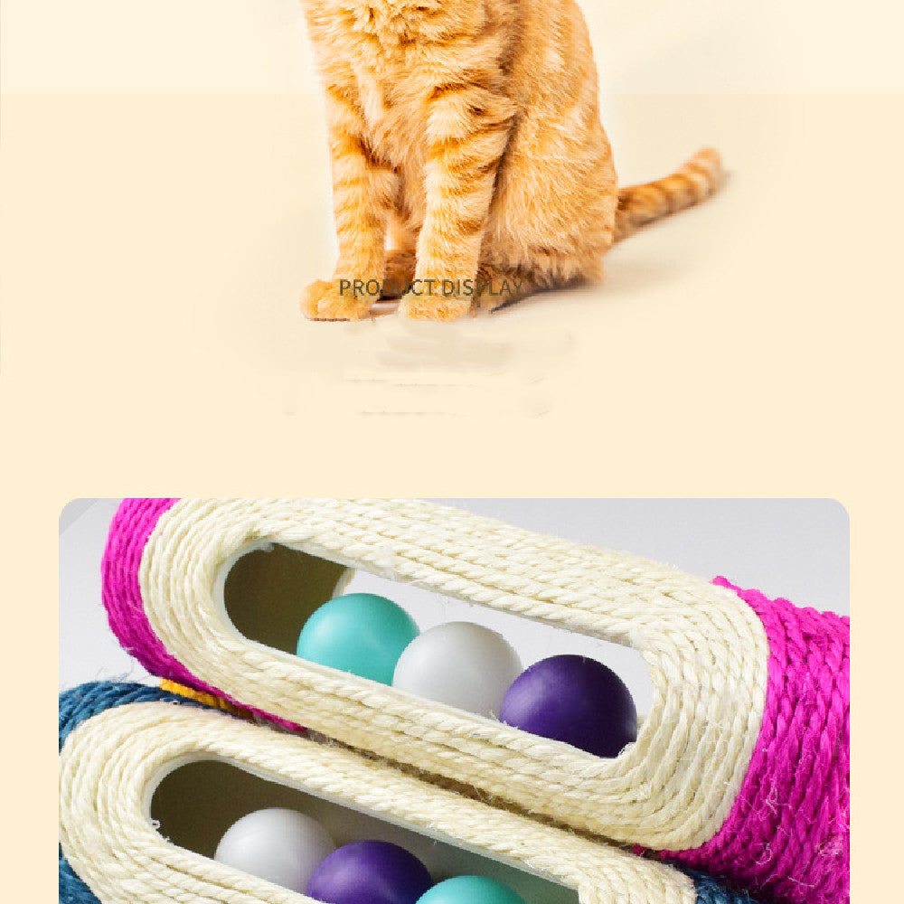 Pet Sisal Drum Interactive Scratching Play Toy