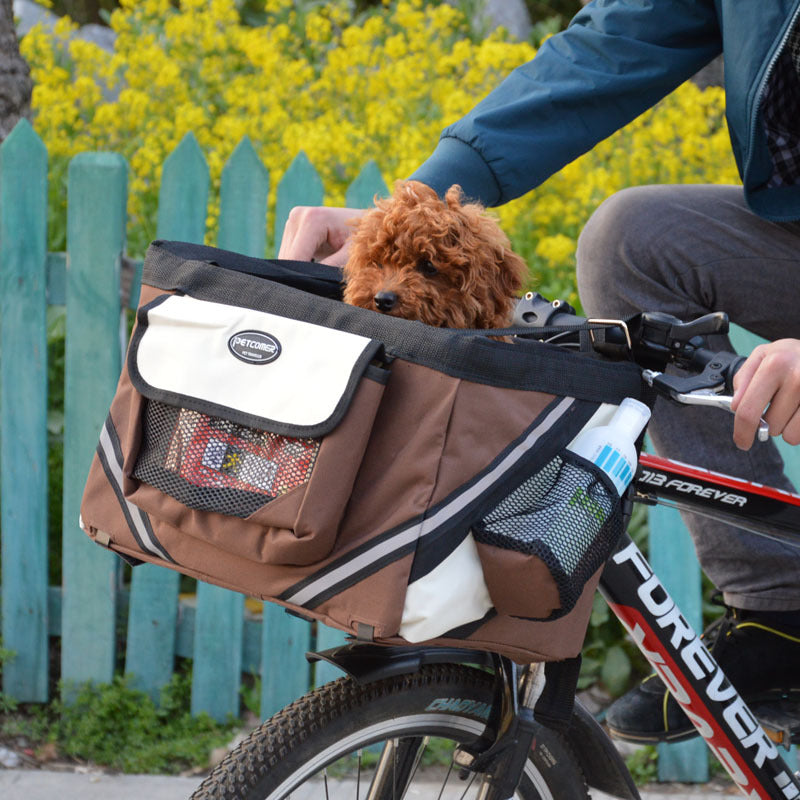 Removable Pet Bicycle Handlebar Front Basket Carrier