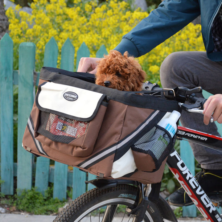 Removable Pet Bicycle Handlebar Front Basket Carrier
