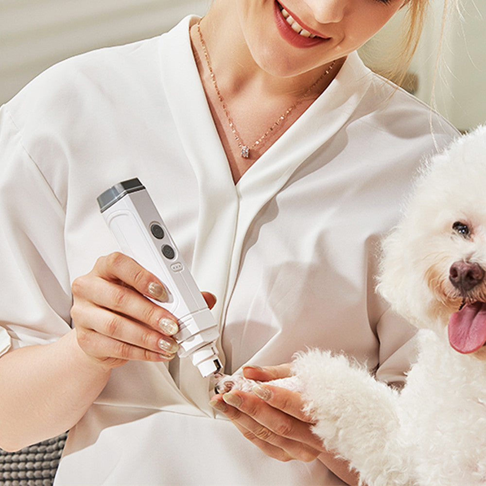 Pet Automatic Nail Trimmer Double Lamp Grooming Tool