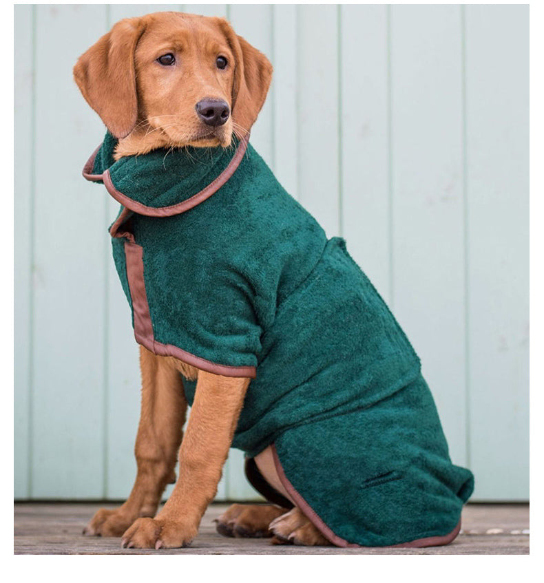 Pet Quick Dry Absorbent Bath Towel Clothing Wrap