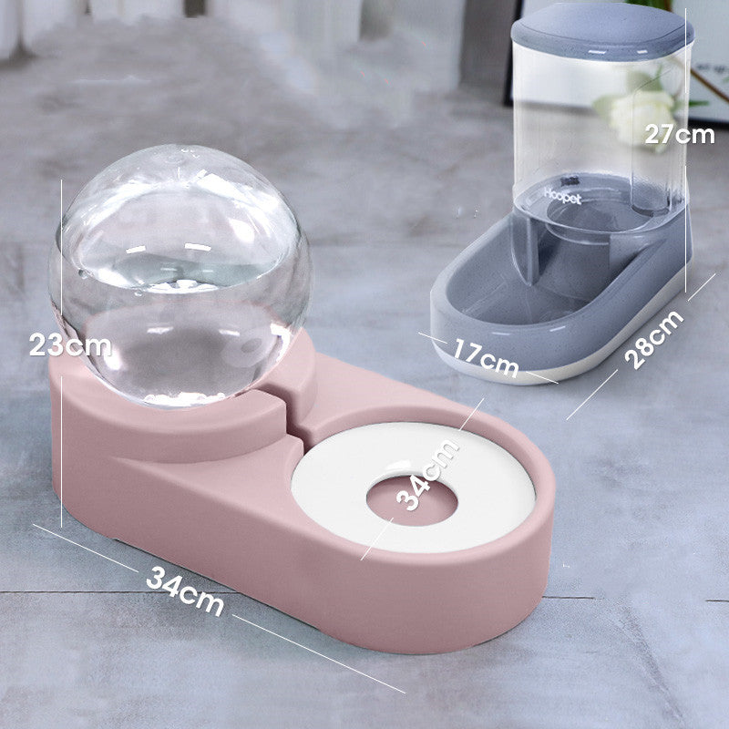 Bubble Ball Automatic Pet Water Fountain And Feeder 1.8L