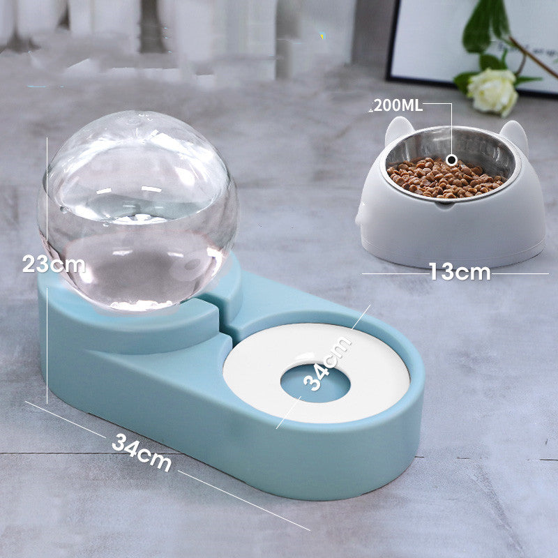 Bubble Ball Automatic Pet Water Fountain And Feeder 1.8L