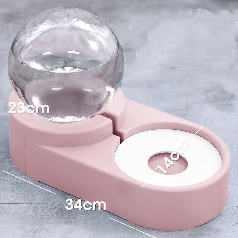 Bubble Ball Automatic Pet Water Fountain And Feeder 1.8L