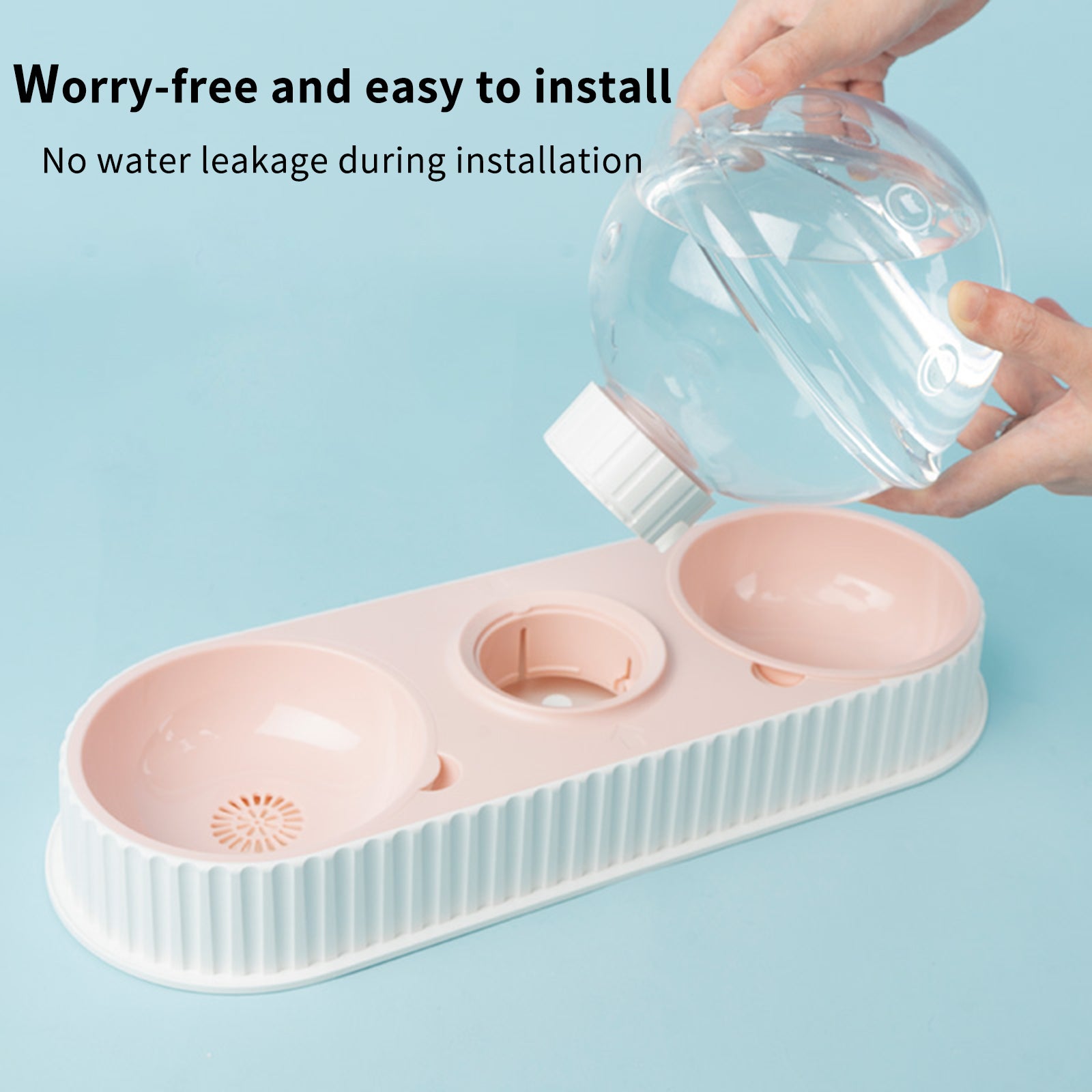Automatic Plastic Pet Feeder And Water Drinking Bowl