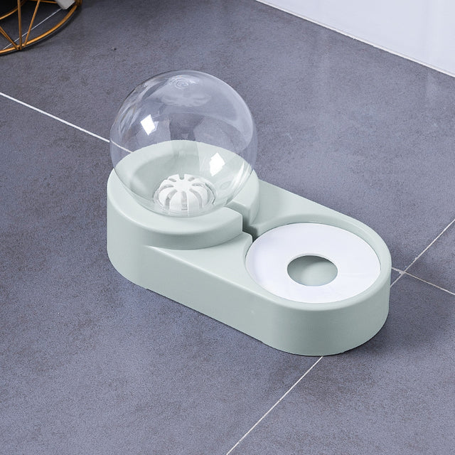 Bubble Ball Automatic Pet Water Fountain And Feeder 1.8L