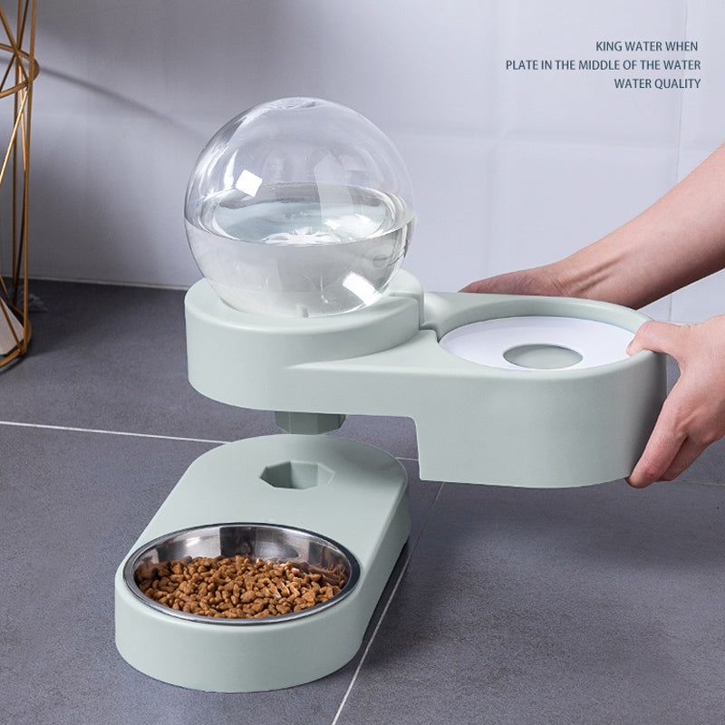 Bubble Ball Automatic Pet Water Fountain And Feeder 1.8L