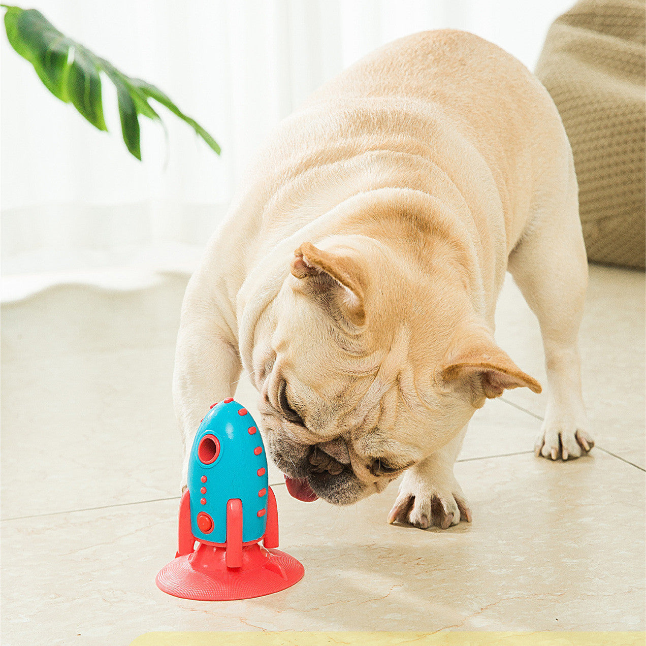 Pet Rocket Food Dispensing Bite Resistant Chew Toy