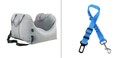 Waterproof Pet Car Seat Carrier Basket With Safety Mesh Bed