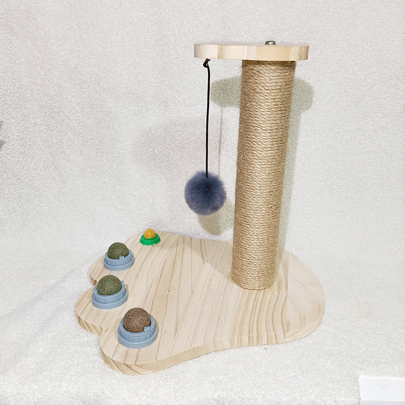 Pet Solid Wood Turntable Bite Resistant Interactive Toy
