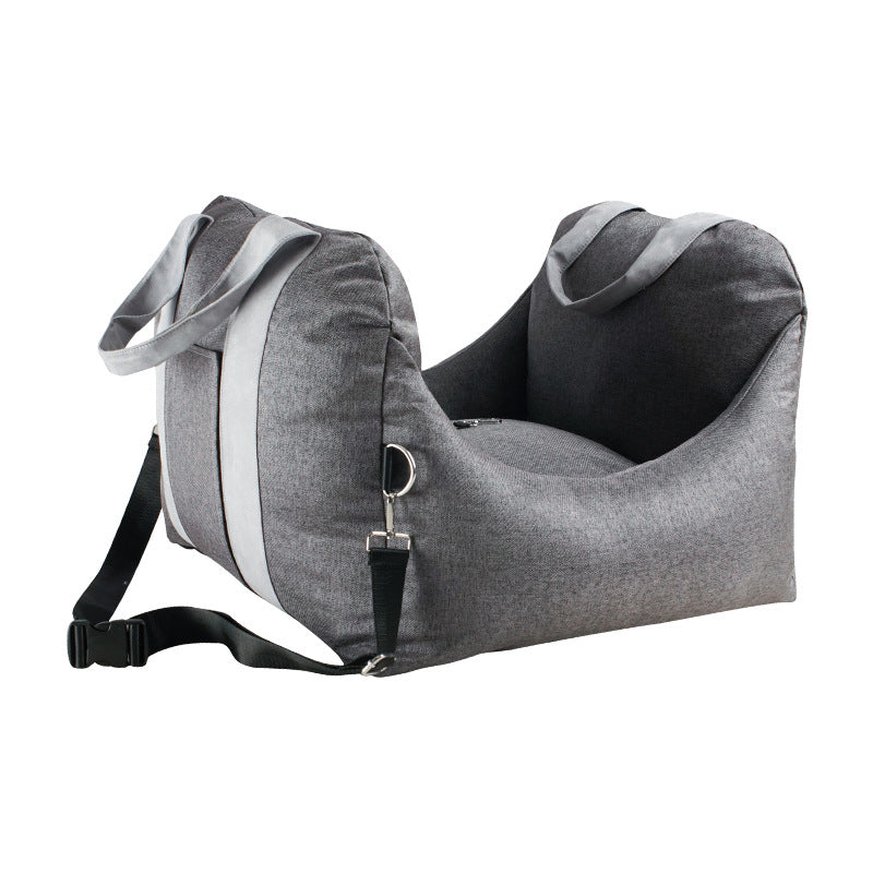 Waterproof Pet Car Seat Carrier Basket With Safety Mesh Bed