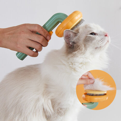 Pet Pumpkin Self Cleaning Slicker Grooming Brush