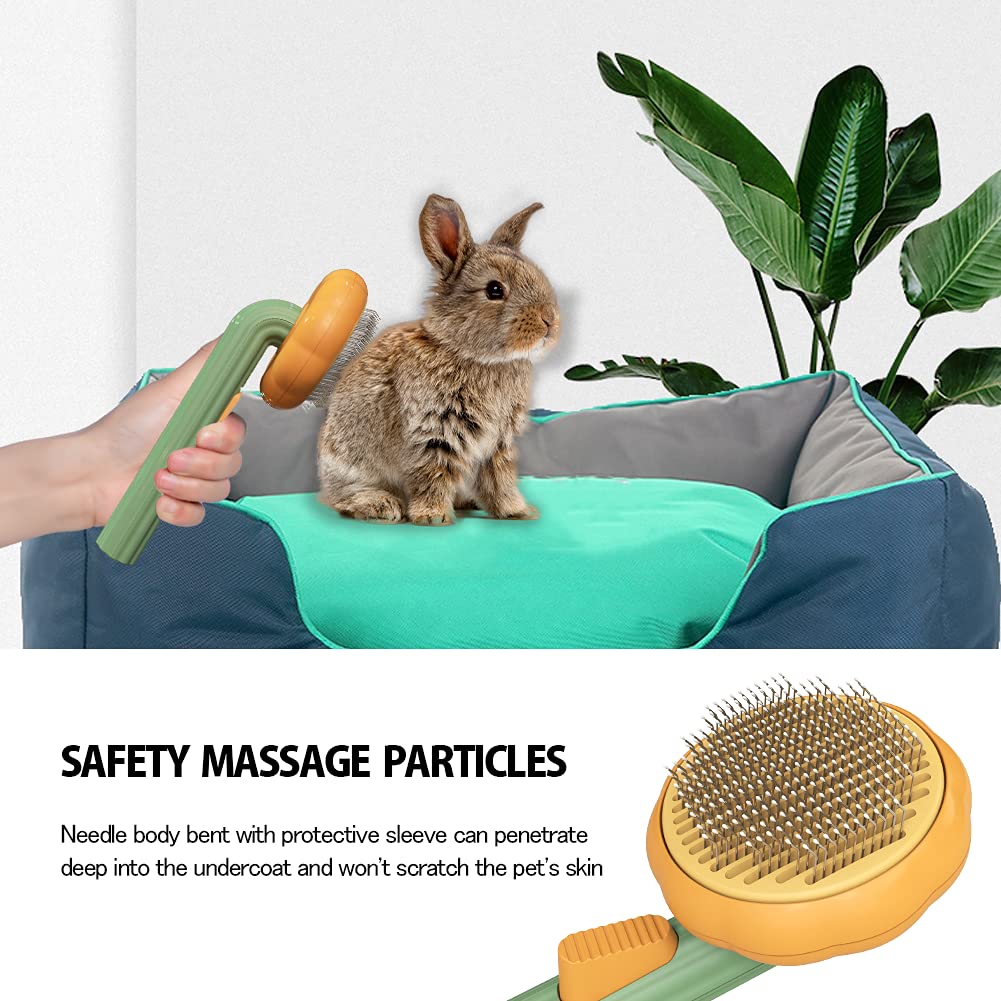 Pet Pumpkin Self Cleaning Slicker Grooming Brush