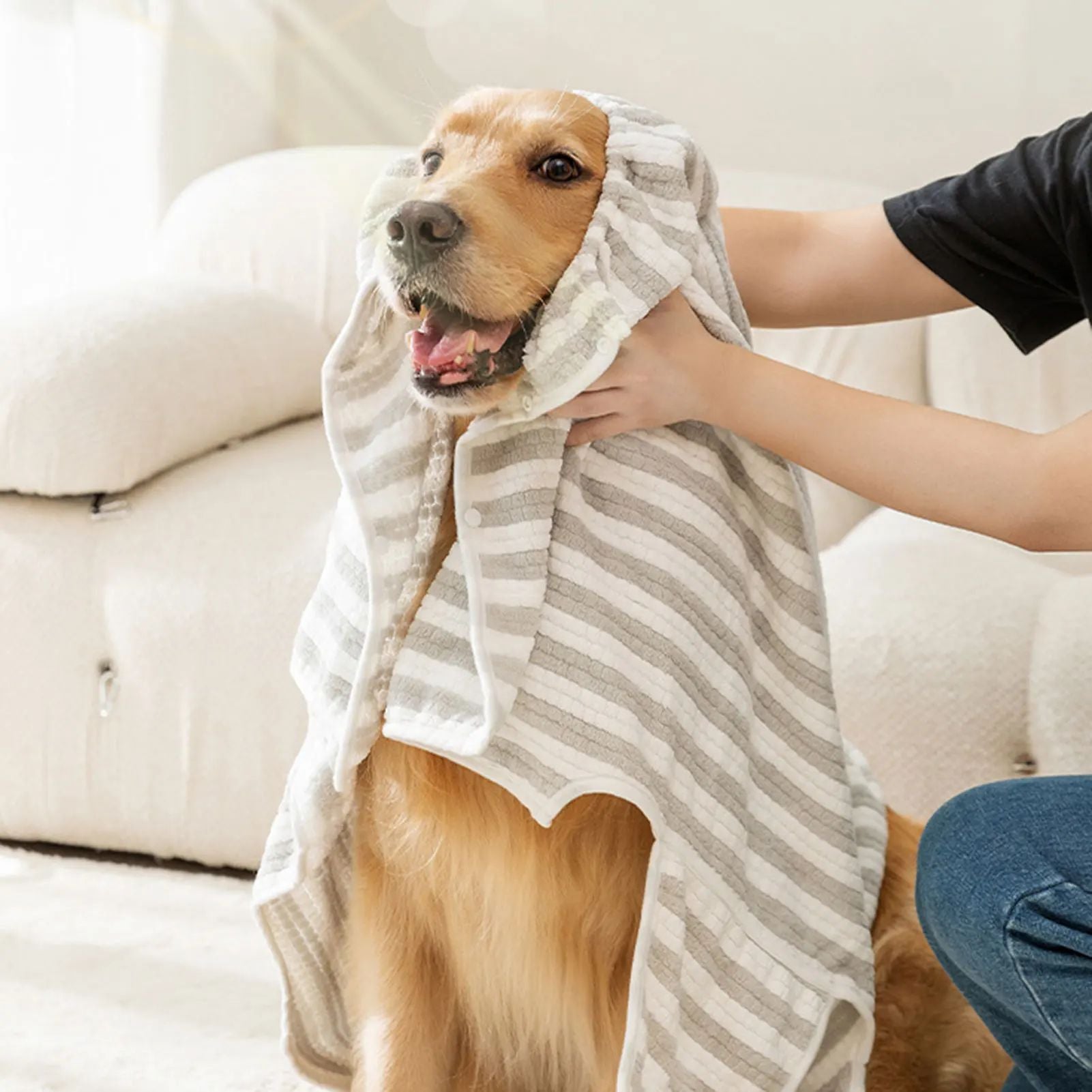 Pet Ultra Absorbent Quick Dry Bath Towel Bathrobe