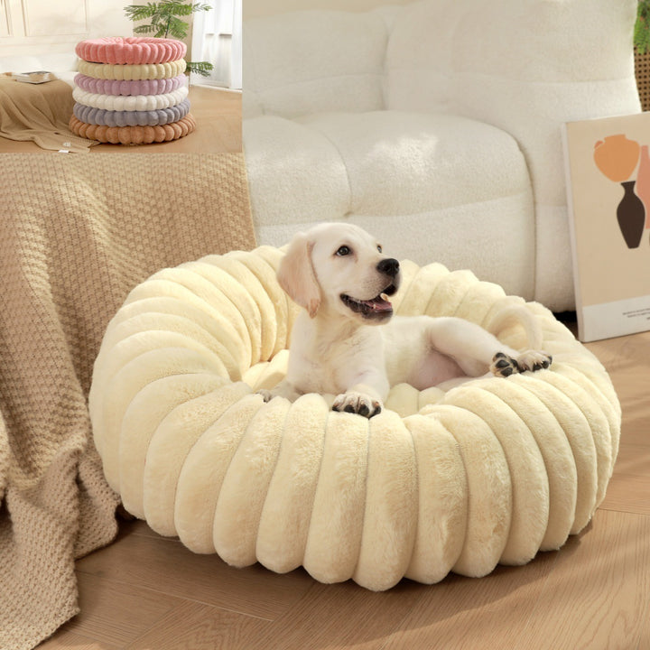 Pet Plush Round Warm Winter Sleeping Nest