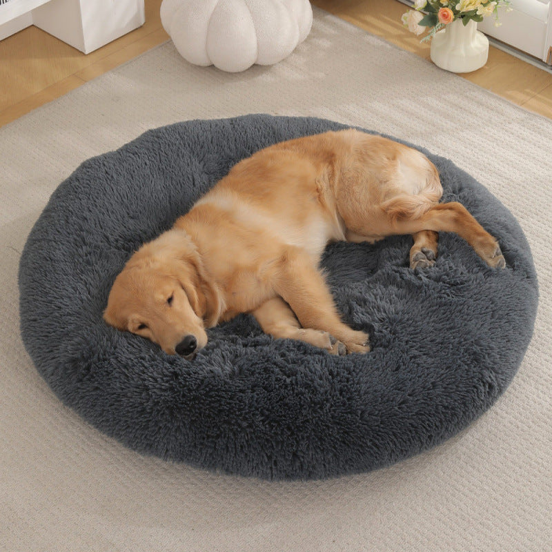 Plush Warm Round Pet Sleeping Mat Bed