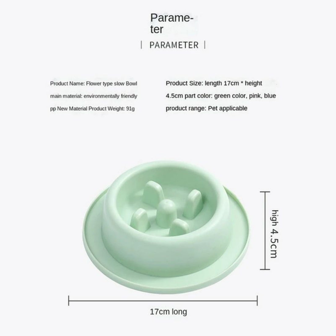 Pet Slow Feeding Anti Choking Food Bowl Interactive Plate