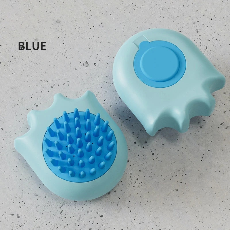 Pet Bath Shampoo Massage Comb Cleaning Brush Tool