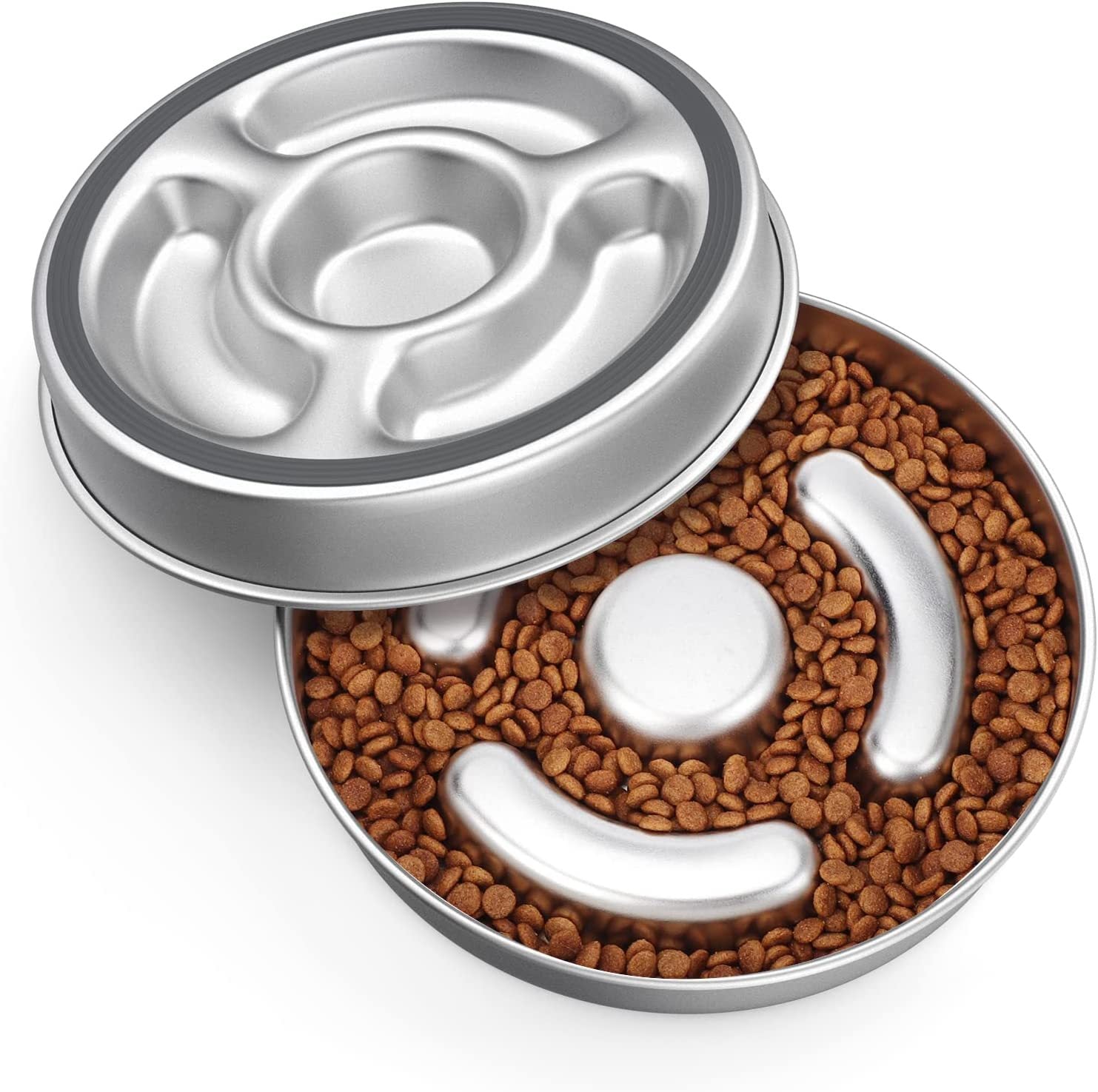 Stainless Steel Pet Slow Feeding Bowl Neck Protector