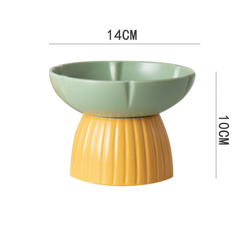 Candy Color Ceramic Pet Feeding Bowl