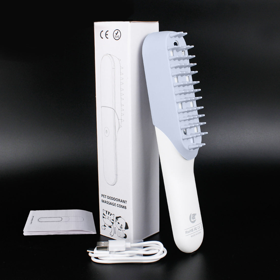 Pet Silicone Massage Grooming Deodorizing Comb Brush