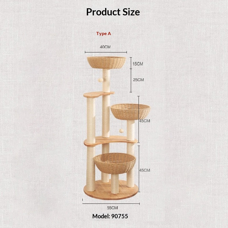 Pet Multi Level House Tree Combo Interactive Play Toy