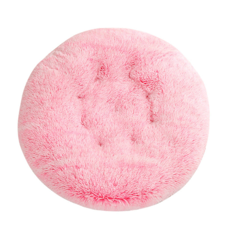 Plush Warm Round Pet Sleeping Mat Bed