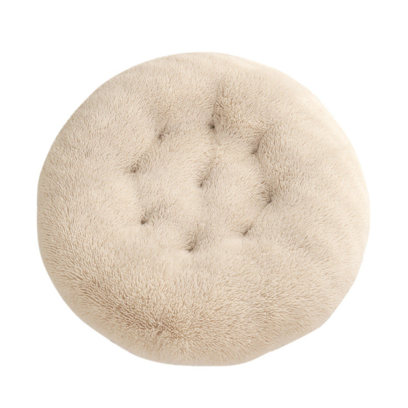 Plush Warm Round Pet Sleeping Mat Bed