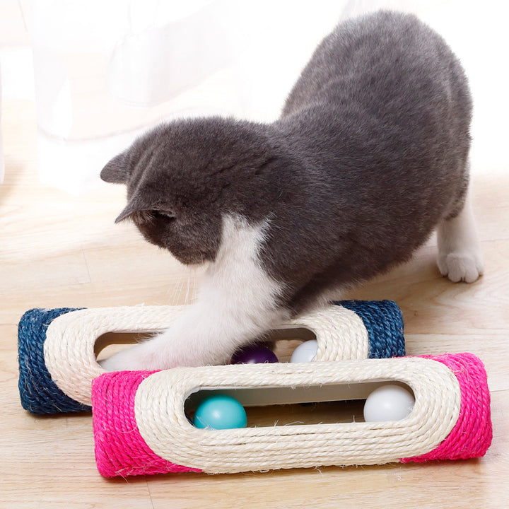 Pet Sisal Drum Interactive Scratching Play Toy