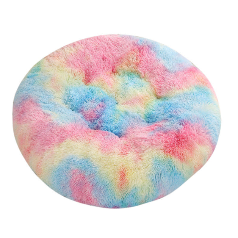 Plush Warm Round Pet Sleeping Mat Bed
