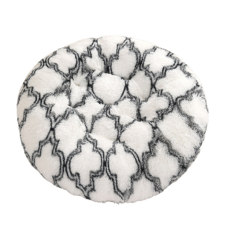 Plush Warm Round Pet Sleeping Mat Bed