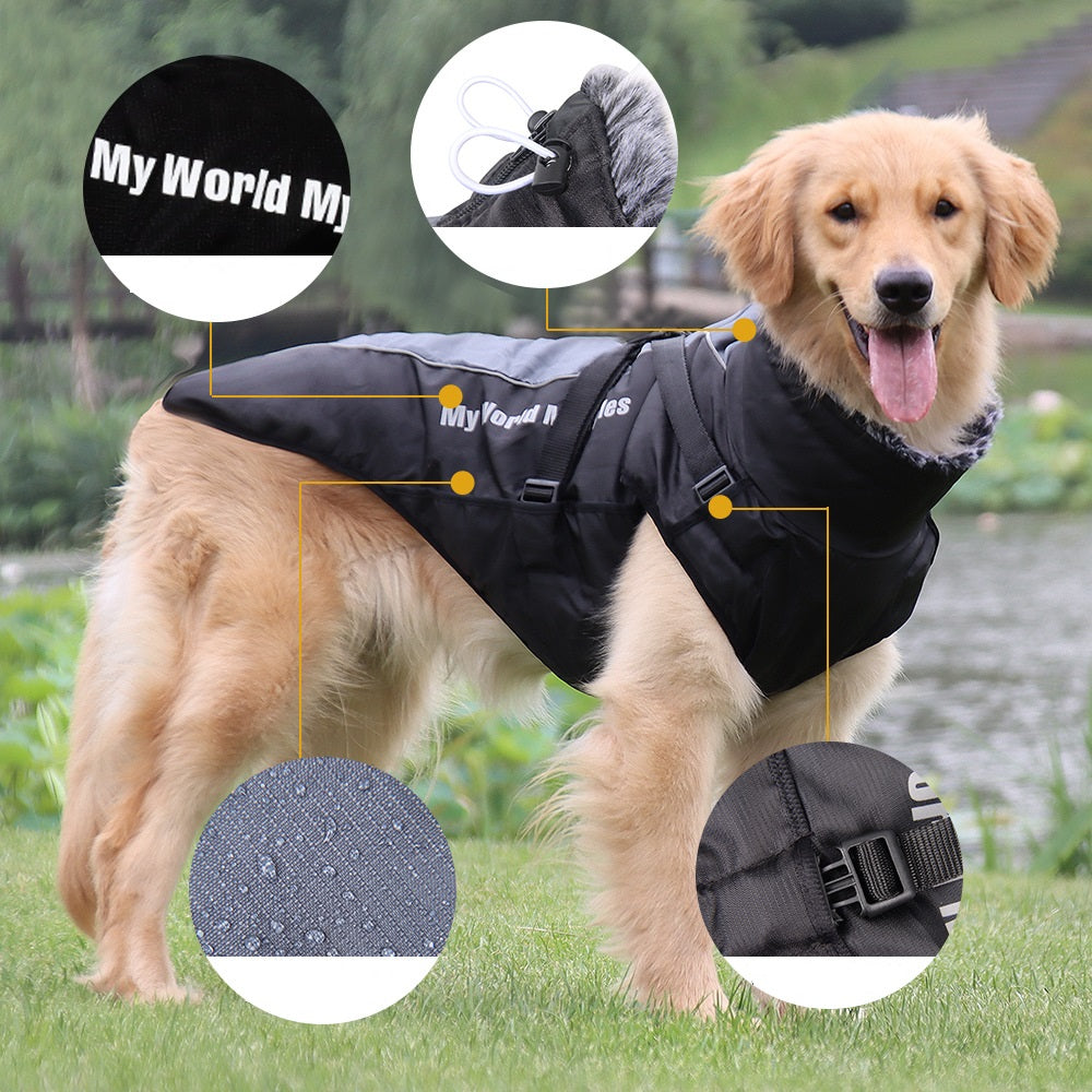 Pet Warm Waterproof Reflective Shell Jacket Apparel