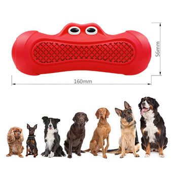 Pet Rubber Rugby Vocal Teething Chew Toy