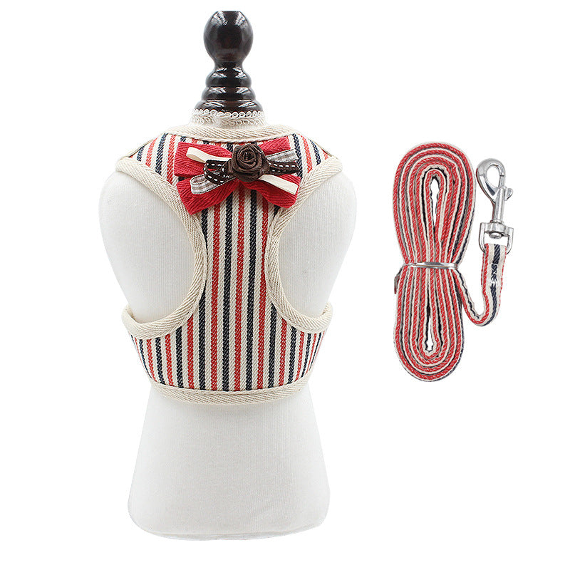 Pet Vest Chest Strap Harness With Leash