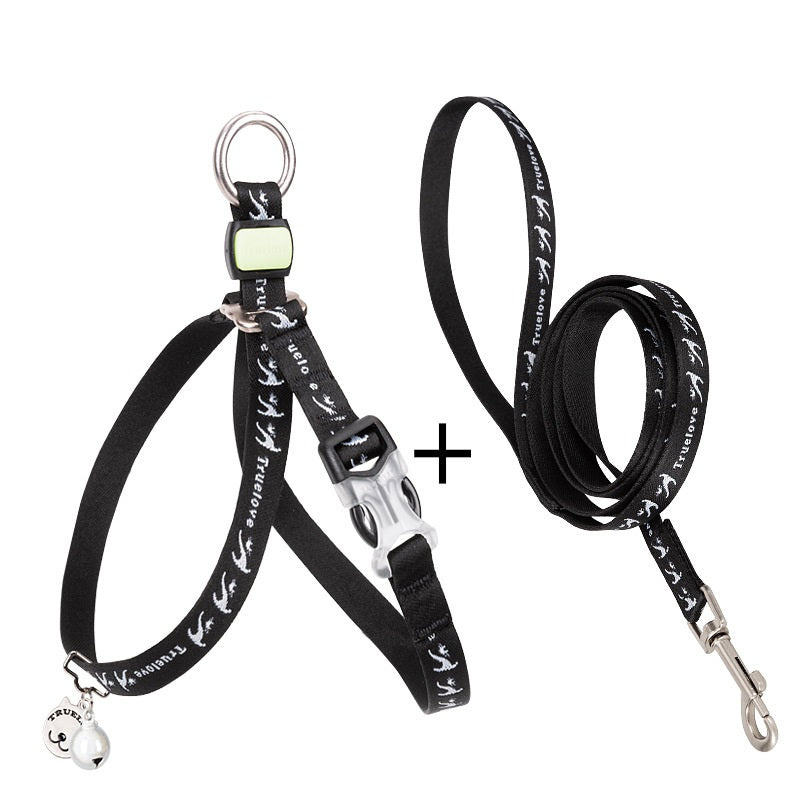 Bell Chest Strap Pet Vest With Haulage Rope Leash