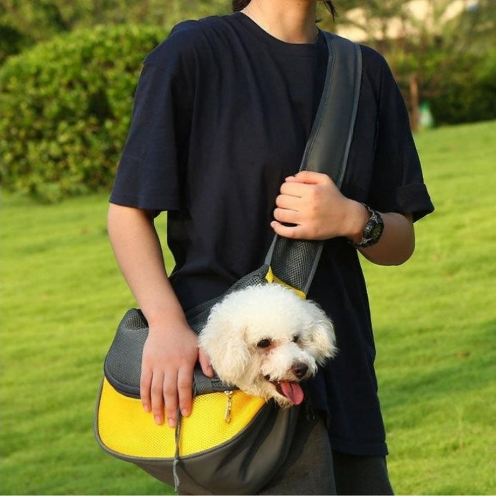 Mesh Oxford Pet Carrier Shoulder Sling Bag For Travel
