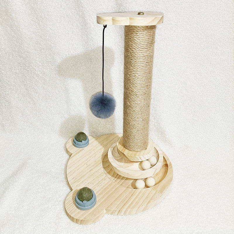 Pet Solid Wood Turntable Bite Resistant Interactive Toy