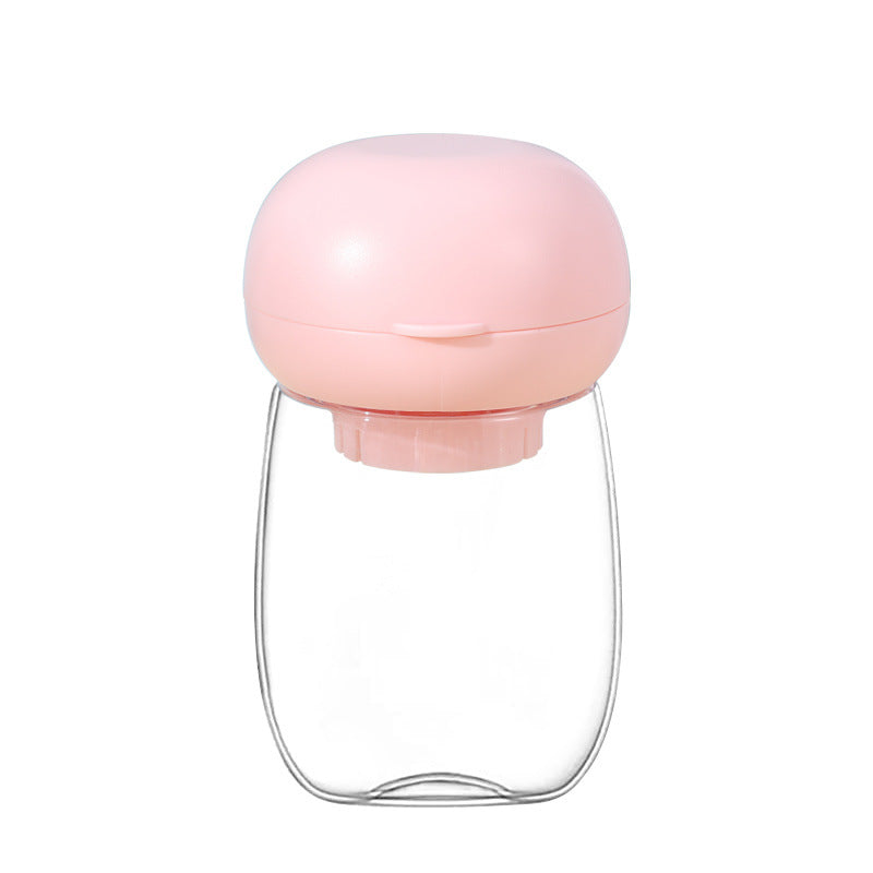 Portable Pet Travel Water Bottle With Feeding Bowl And Lanyard