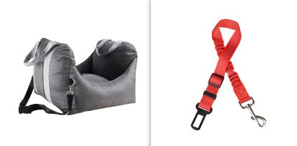 Waterproof Pet Car Seat Carrier Basket With Safety Mesh Bed