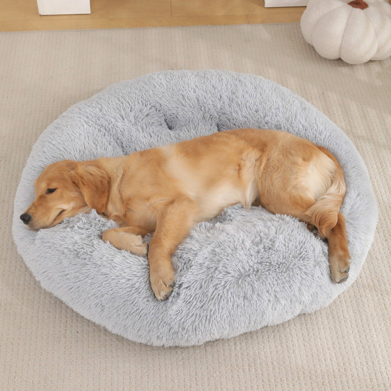 Plush Warm Round Pet Sleeping Mat Bed