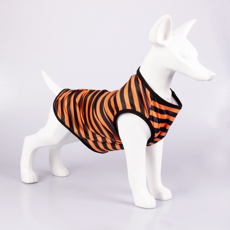 Pet Striped Crew Neck Tank Top Apparel
